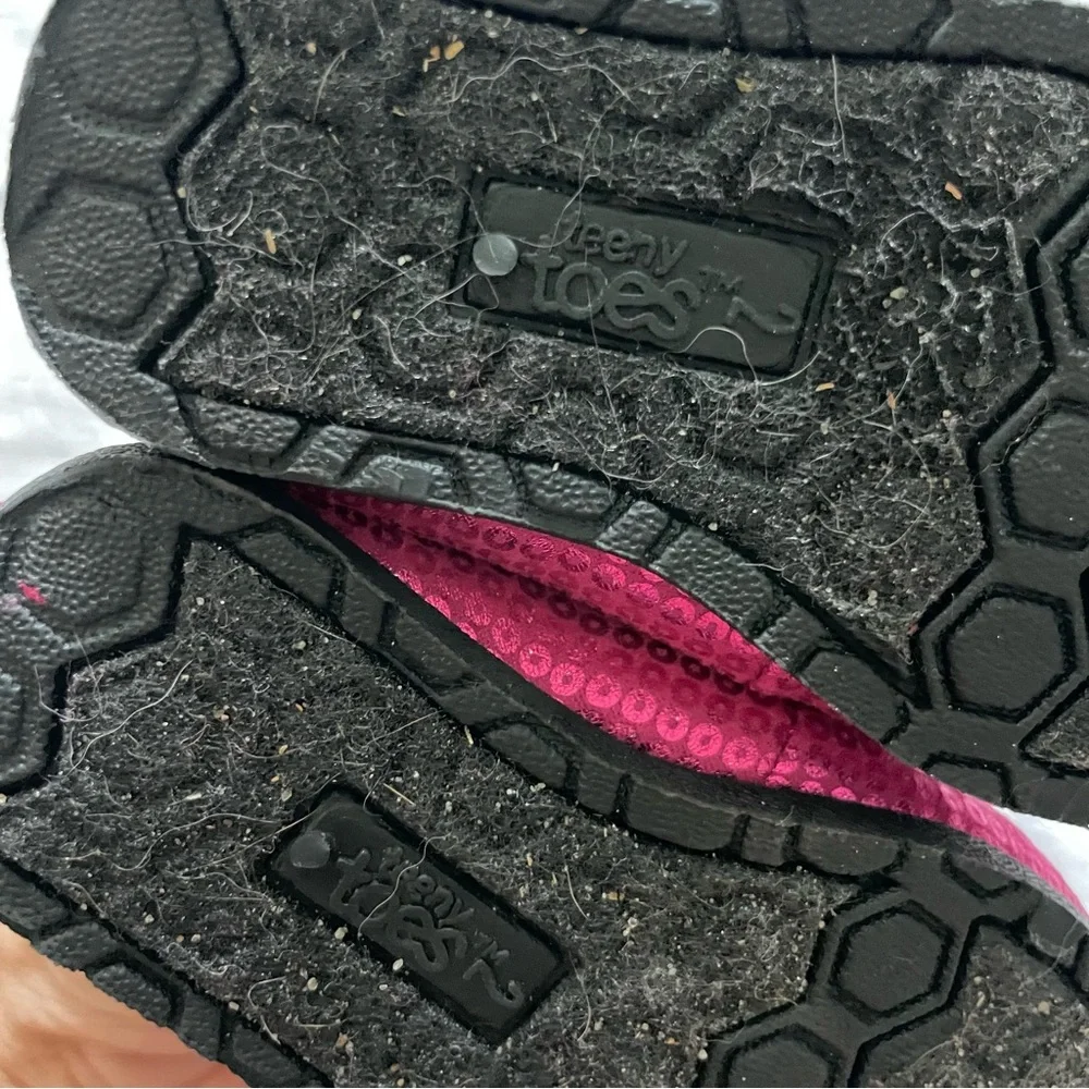 Girls Teeny Toes Pink Sequins Fur Lined Shoes